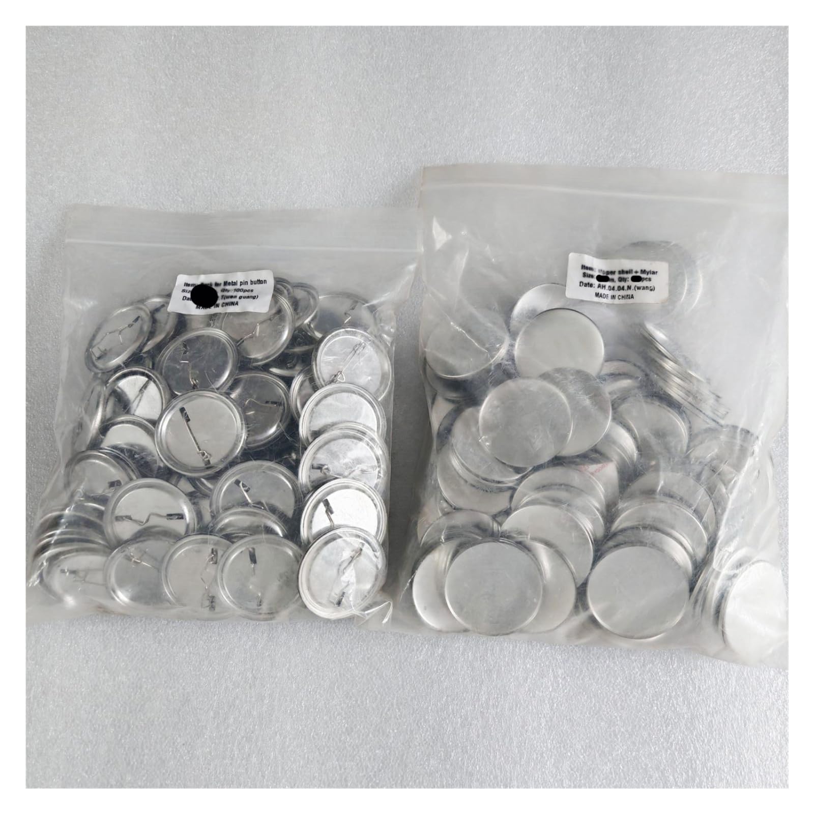 100 szt. pustych części do maszyny do produkcji guzików z przypinkami, materiały 25 mm, materiał do maszyny do produkcji guzików DIY, część do spersonalizowanego rękodzieła