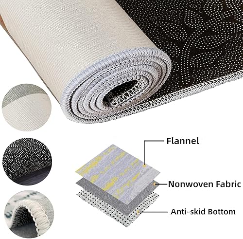 Miniatura 5 de Alfombras náuticas con temática marina oceánica animales retro azules lavables a máquina alfombra de tapicería con respaldo antideslizante para sala