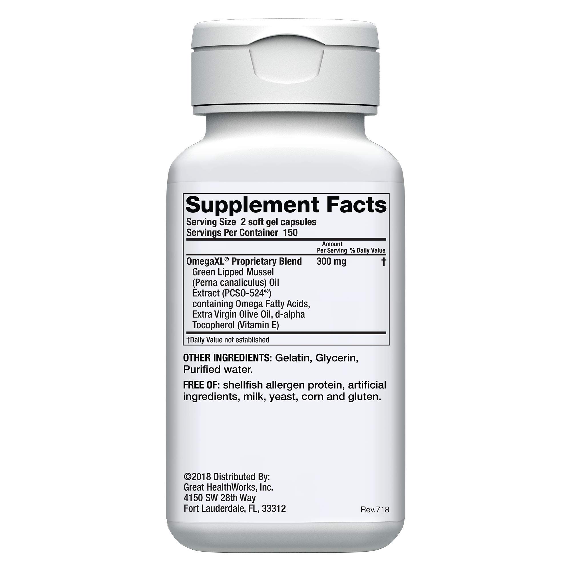 OmegaXL Natural Joint & Muscle Health, Mobility Support Supplement –  Supports a Healthy Inflammatory Response - 30+ Fatty Acids from  Green-Lipped ...