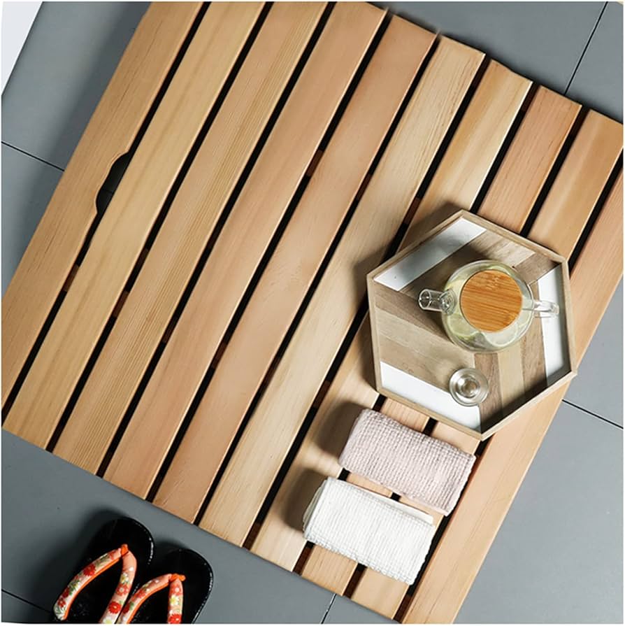 11000円 りんたけ バスマット Amazon｜竹バスマット、竹のアヒルのバスマット、竹シャワーバスフロア