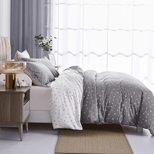 OAITE - Juego de fundas nórdicas funda nórdica 100 algodón ultra suave y de fácil cuidado juego de ropa de cama tamaño Individual Queen King juego