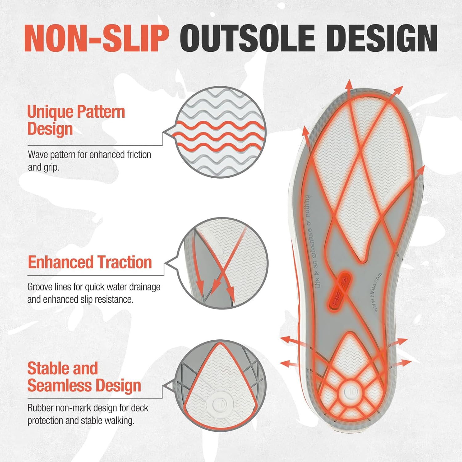 HISEA Men's Deck Boots Waterproof Ankle Rain Boots Neoprene Saltwater Fishing Boot Outdoor - Image 4