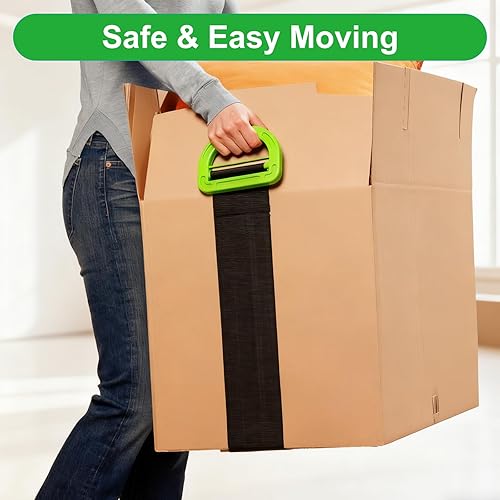 Miniatura 7 de Correas móviles de elevación ajustables, paquete de 2 correas móviles para muebles y 2 pares de guantes antideslizantes, correa de elevación