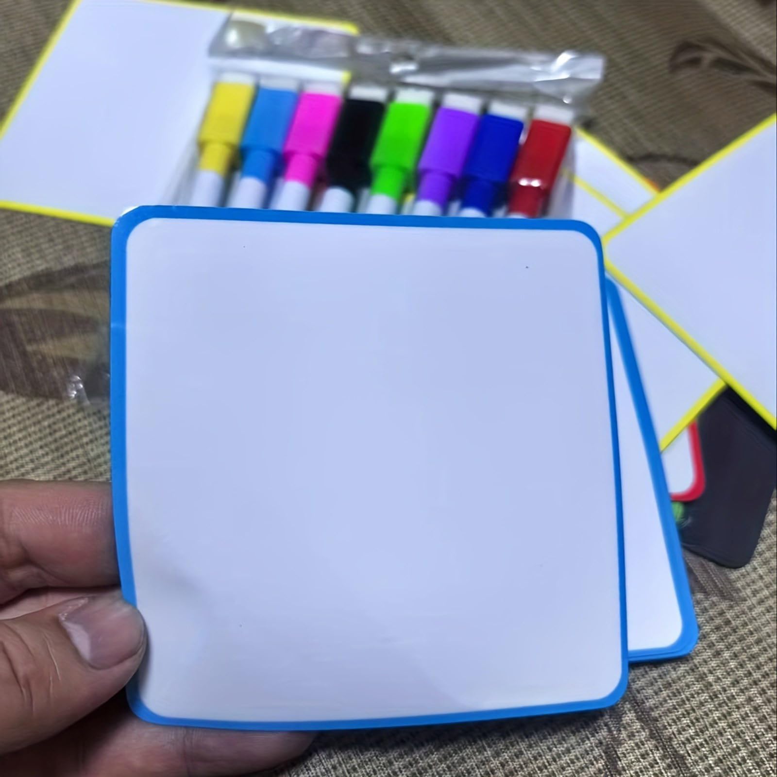 30 Etichette magnetiche cancellabili a secco Set etichette adesive forti in PVC cancellabili per lavagne per frigorifero Superfici metalliche Magnetiche riciclabili