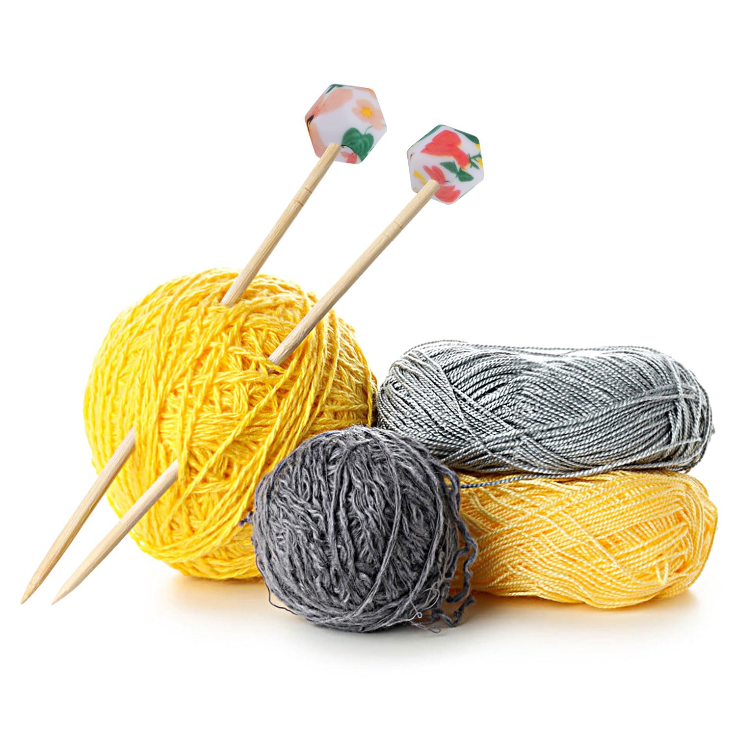 Heallege 10 Bouchons D'Aiguille à Tricoter - Protecteurs Silicone - Pour Tricot Crochet DIY - Multicolore