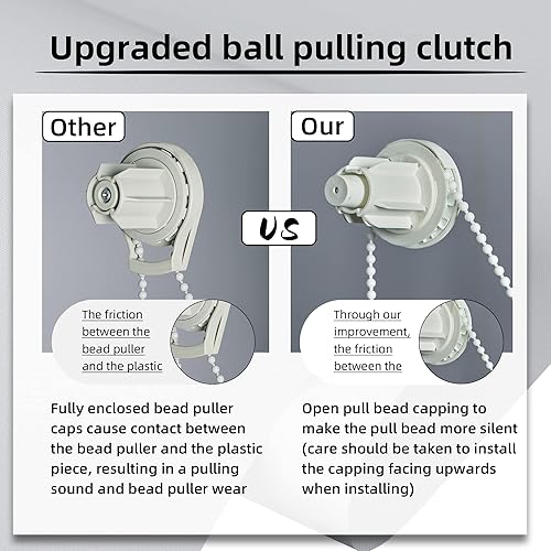 Miniatura 8 de BERISSA Persianas enrollables con filtro de luz para ventana, persianas enrollables de tela con aislamiento térmico para el hogar, dormitorio,