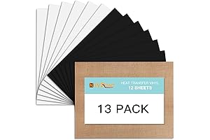 White HTV Black Heat Transfer Vinyl for T-shirts, White HTV for Cricut