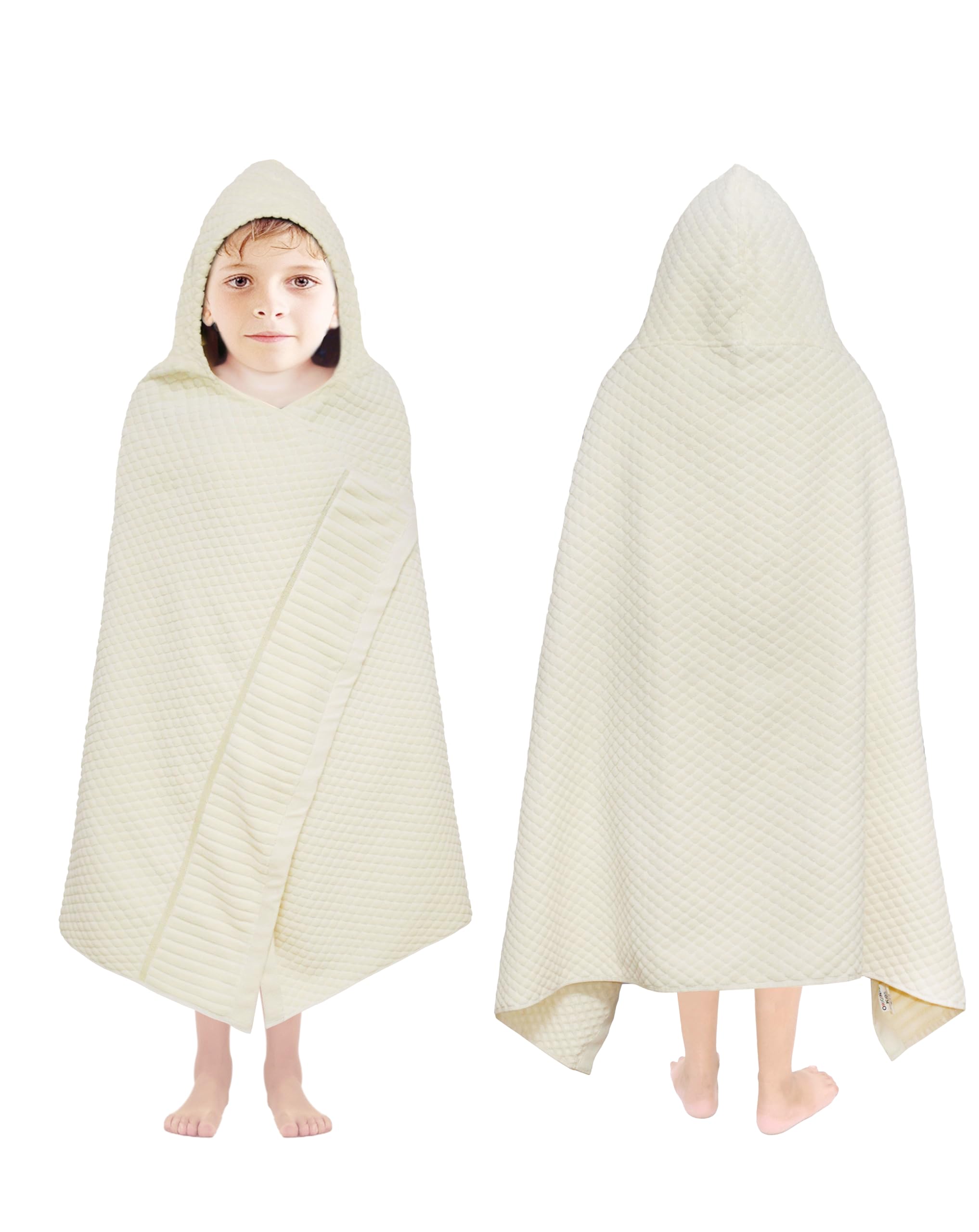 ORIGINAL KIDS Hooded Bath Towel - 100% Cotton Jacquard Velour Kids Towel