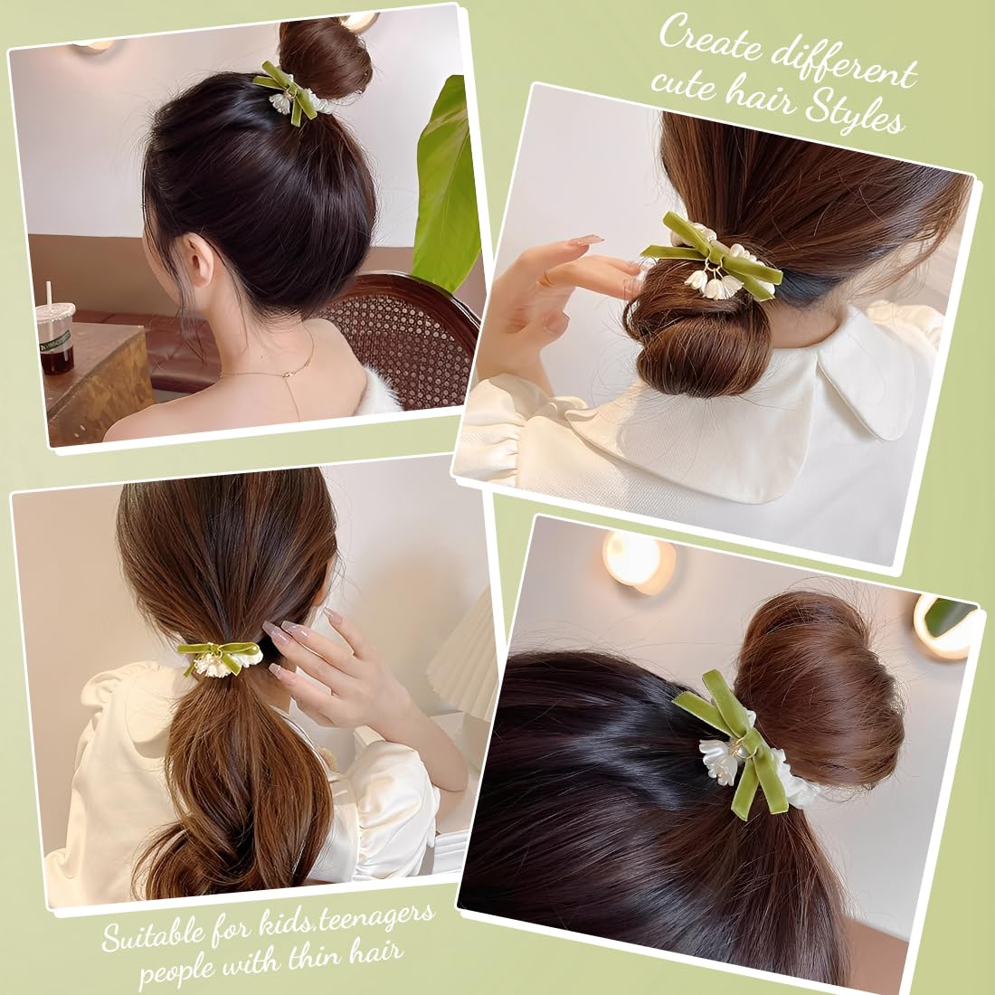 2 szt. Scrunchies do włosów, gumka do włosów z prawdziwego jedwabiu, miękkie elastyczne opaski do włosów opaski do włosów opaski do włosów dla kobiet/dziewcząt akcesoria