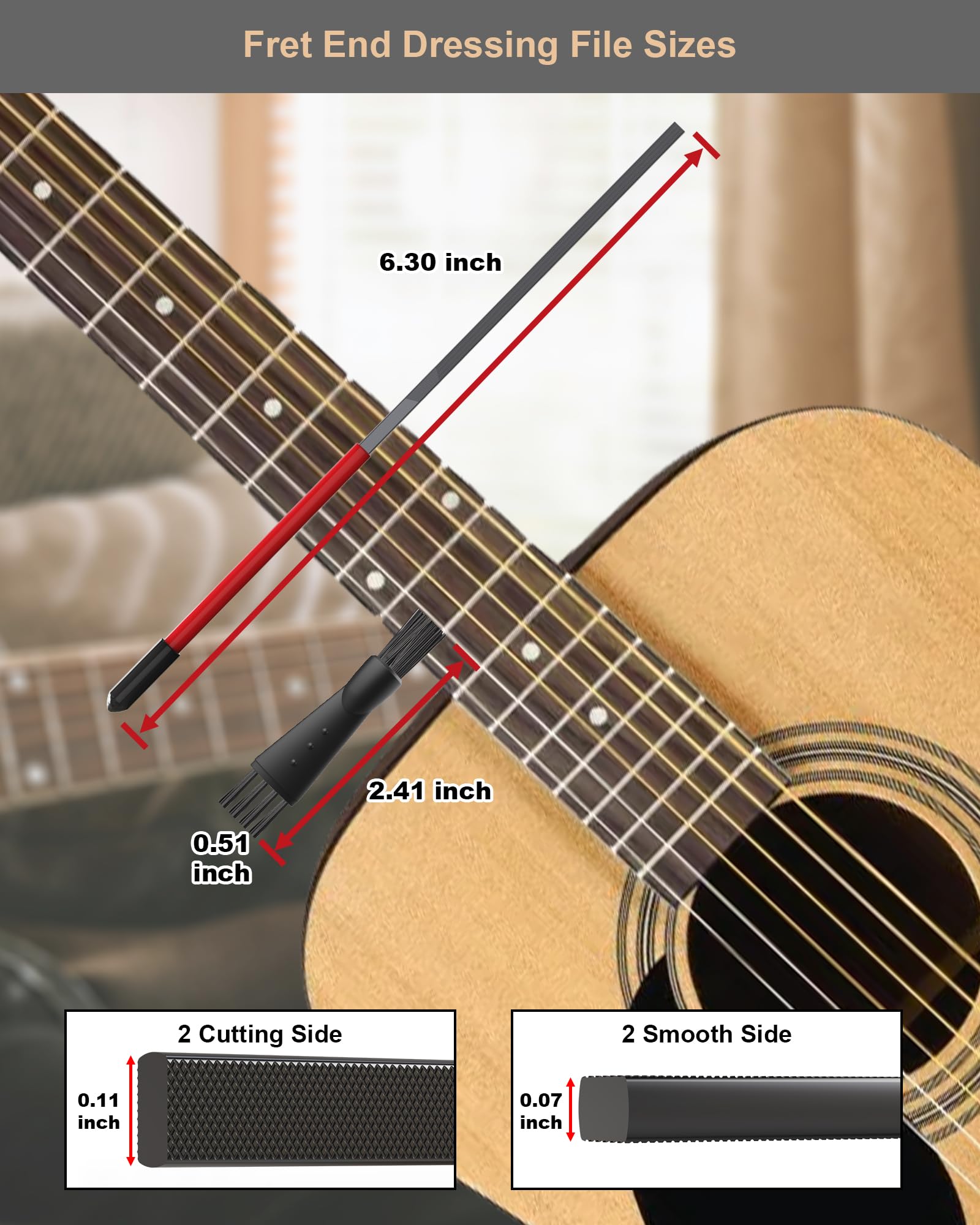 Lima Per Liutaio Smussatura E Coronamento Tasti | Alnicov | Strumento Per Chitarra E Basso