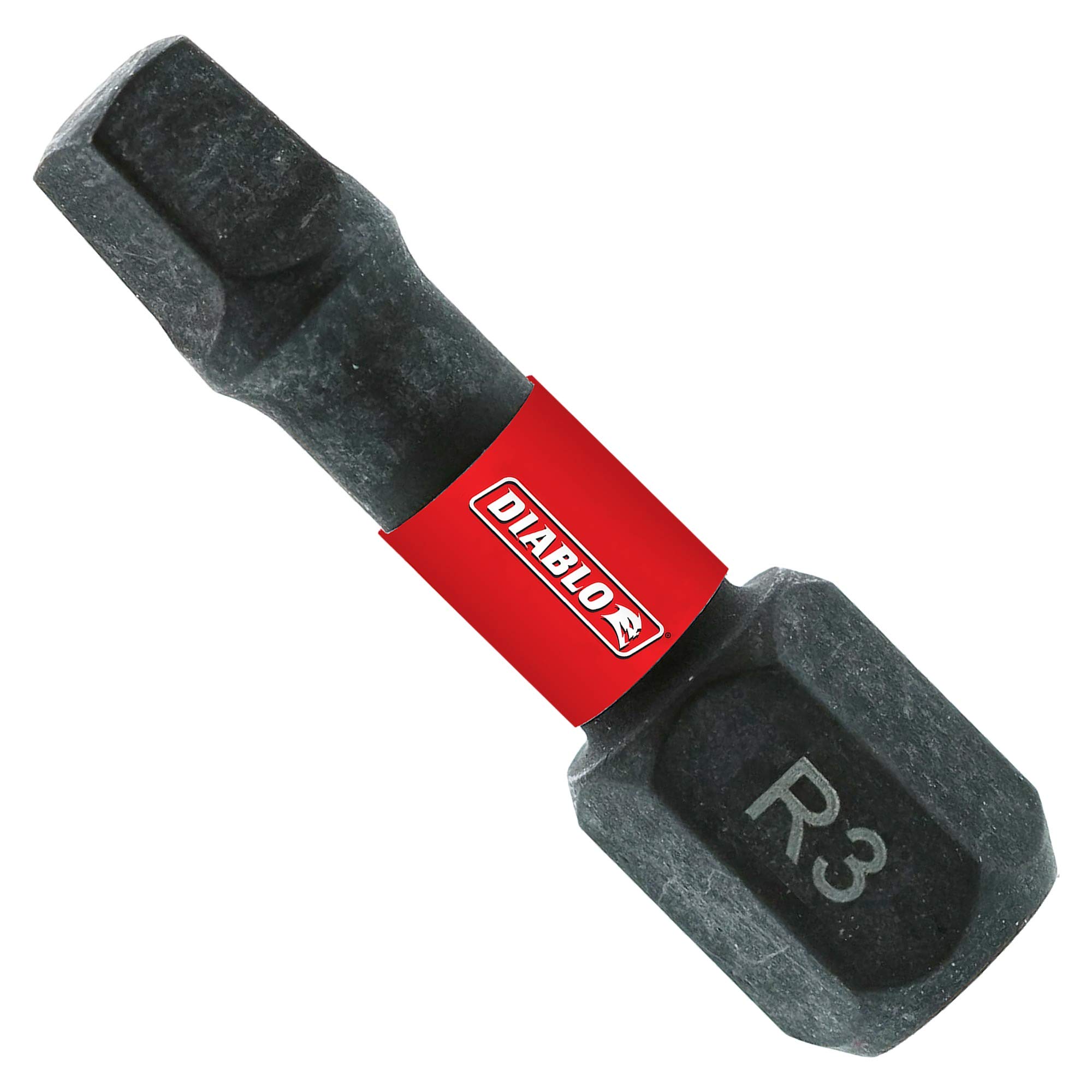 Diablo #3 Square Drive Bits with MaxTorque Zone for Durability and Impact Resistance - Optimized Tip, Laser Engraved Bit Type - 1/4" Hex, 1" Length, 2