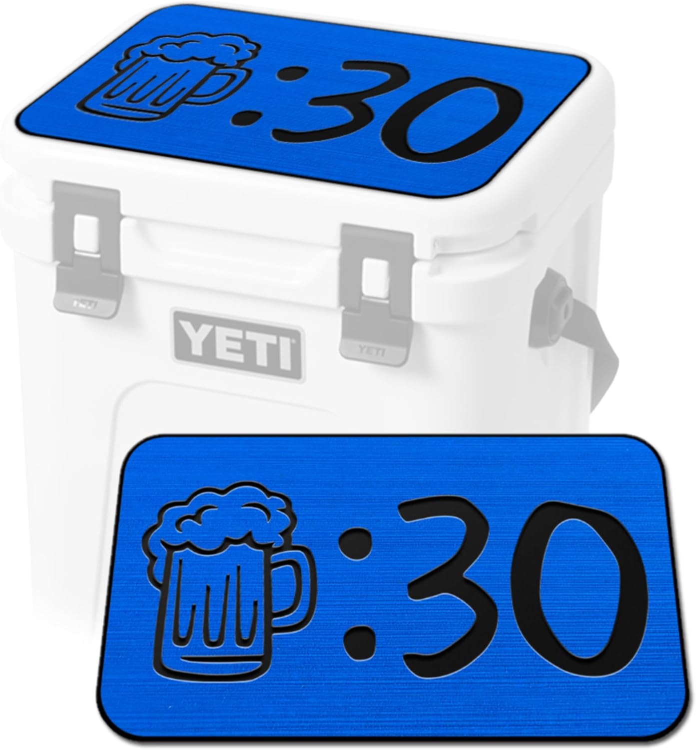 USATuff SeaDek EVA Mat Cooler Pad fits YETI | Peel & Stick Application | Non Slip Comfort Accessories - Beer 30 (BiminiBlue-Black)