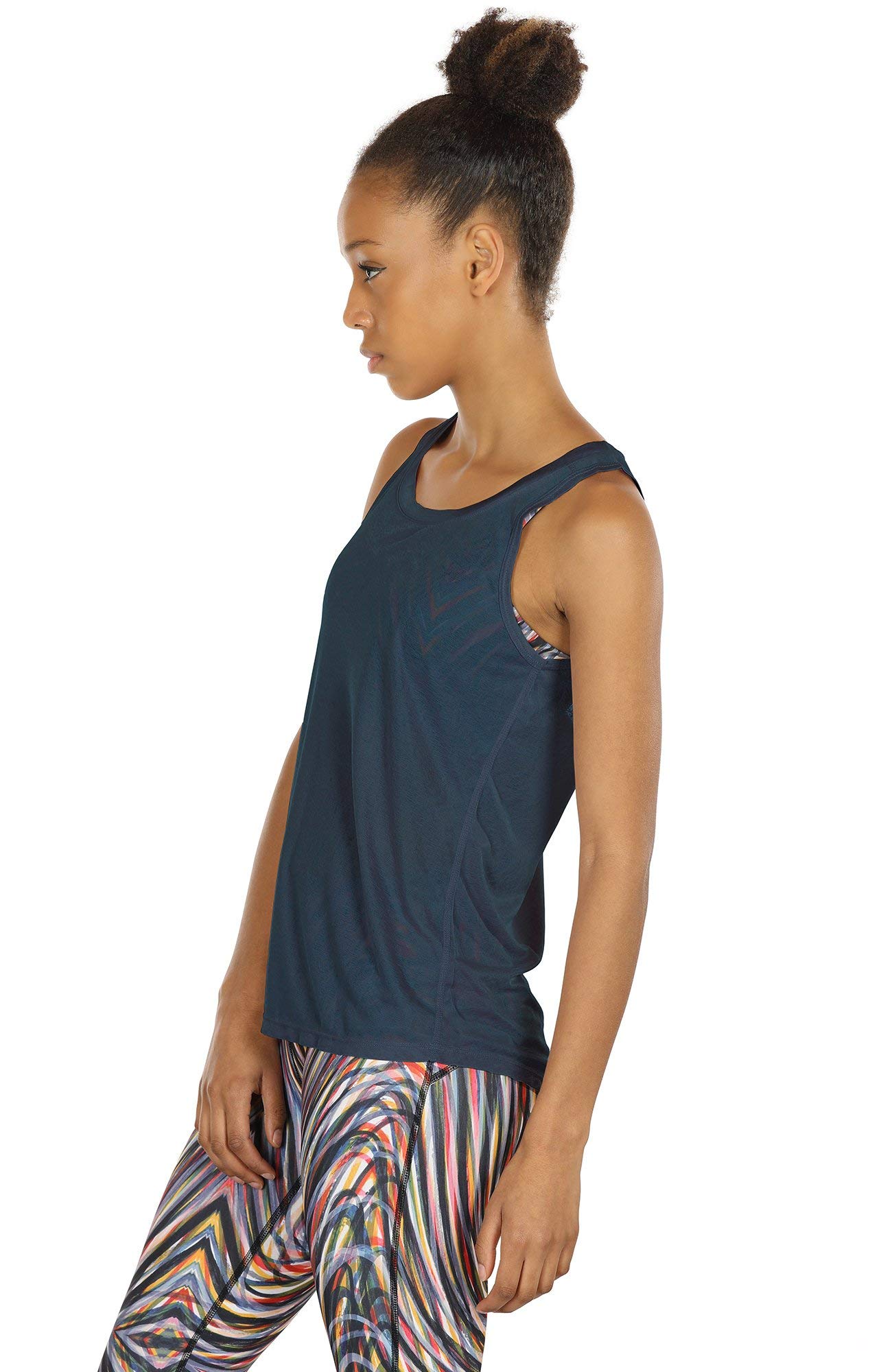 icyzone Damen Sport Top Rückenfrei Fitness Yoga Tank Top Leichte Ärmellos Sommer Casual Shirts, 2er Pack