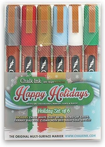Tinta de gis marcador 6mm. día festivo, juego de 6marcadores