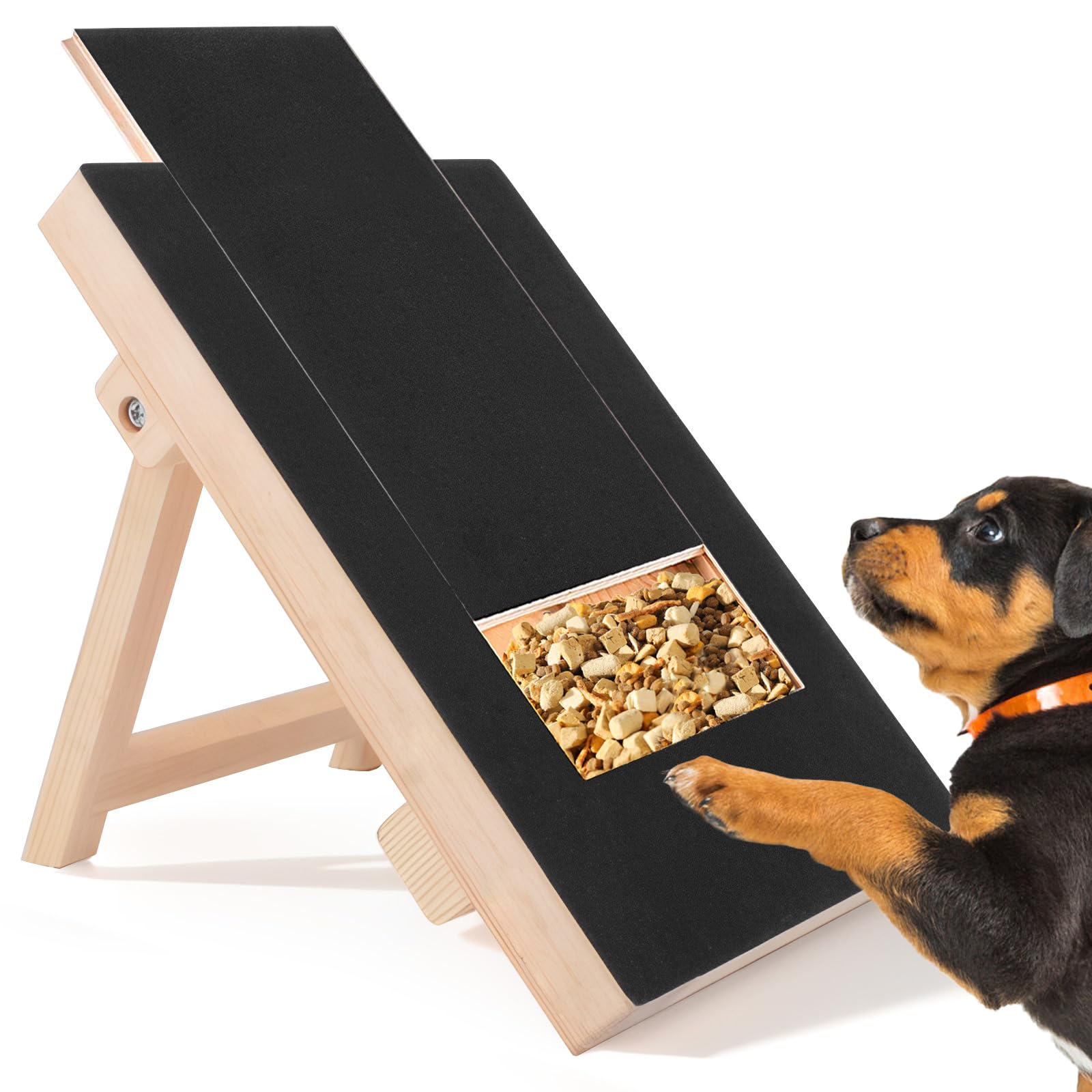 LiveGo Tampon à griffes pour chien, équipé de papier de verre, planche d'entretien sans stress, lime à ongles pour chien avec compartiment à collation, convient pour les chiens de petite et moyenne