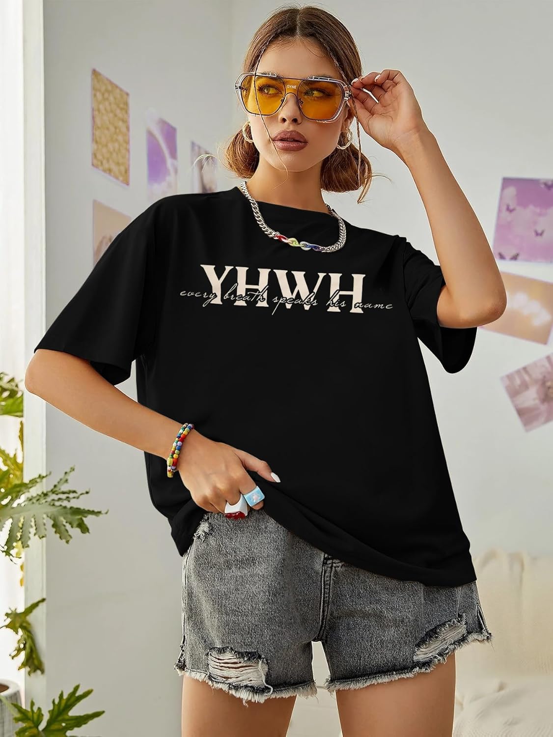 DUTUT Christian Shirts for Women Oversized Jesus Shirt Religious Faith Graphic Tops Short Sleeve Casual Crewneck Tee - Image 3