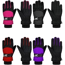 4 Pairs Winter Gloves for Kids Waterproof Snow Ski Gloves Girls Boys Warm Unisex Youth Clothes for Cold Weather