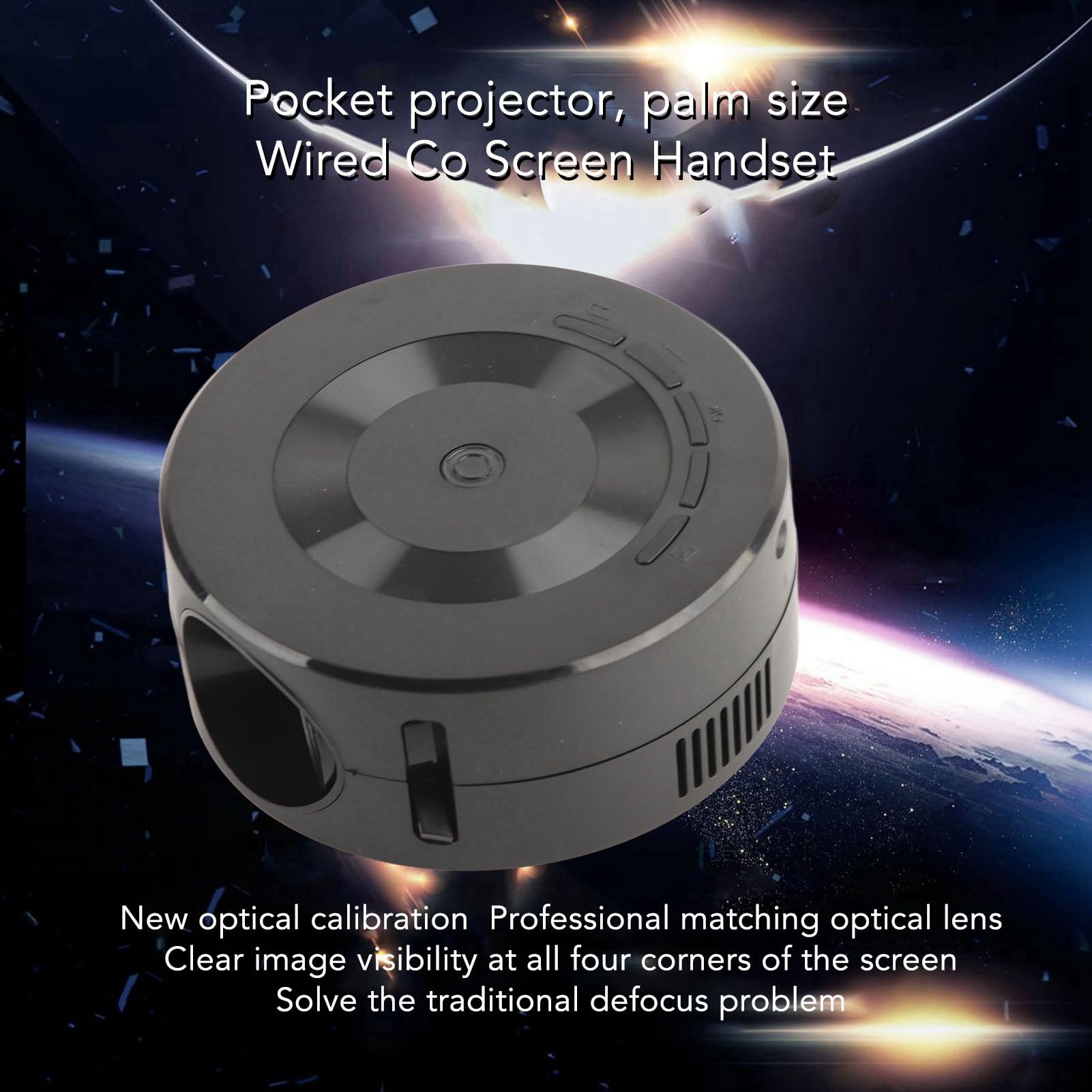 Mini Proiettore, Proiettore Cinematografico Portatile, Smart Phone Stesso Schermo Videoproiettore Home Theater per IOS e per Telefono Android, per Laptop, TV
