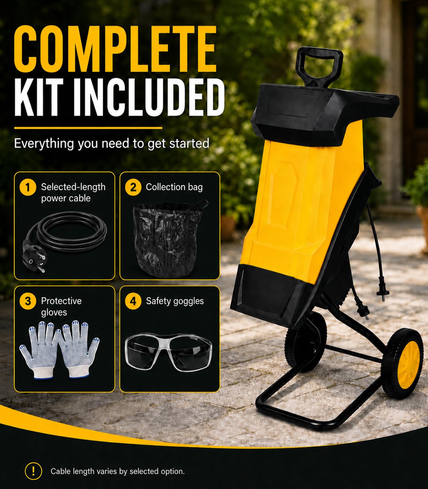 Broyeur De Branches Électrique -Jardin Domestique 50m