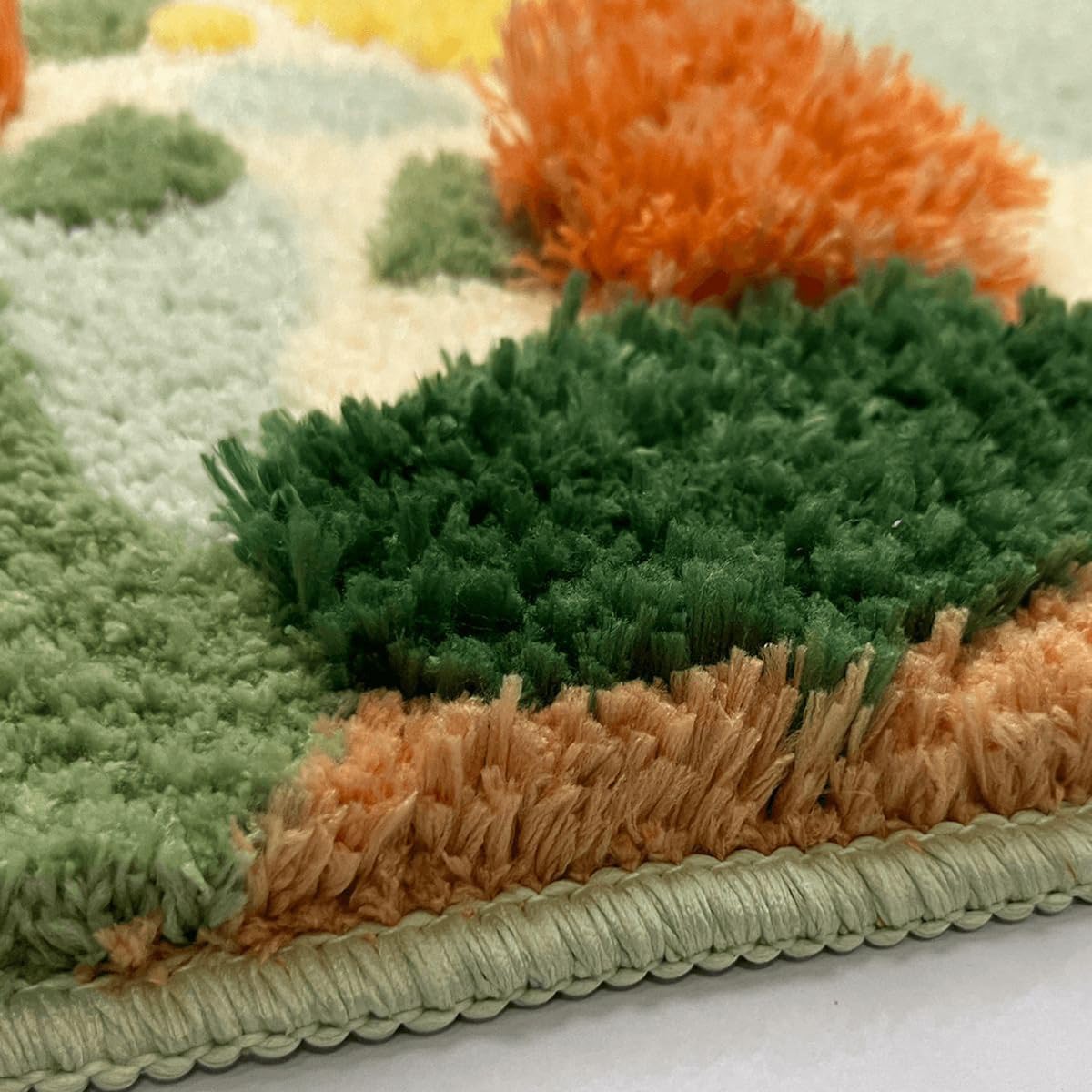Tappeto irregolare floreale in morbida microfibra, antiscivolo, in peluche, tappeto da pavimento per il bagno, decorazione per il bagno, lavabile in lavatrice, assorbente (D 50 x 80 cm)