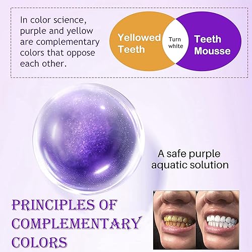 Miniatura 2 de Pasta de dientes morada para blanquear los dientes, pasta de dientes morada, pasta de dientes correctora morada, pasta de dientes blanqueadora para