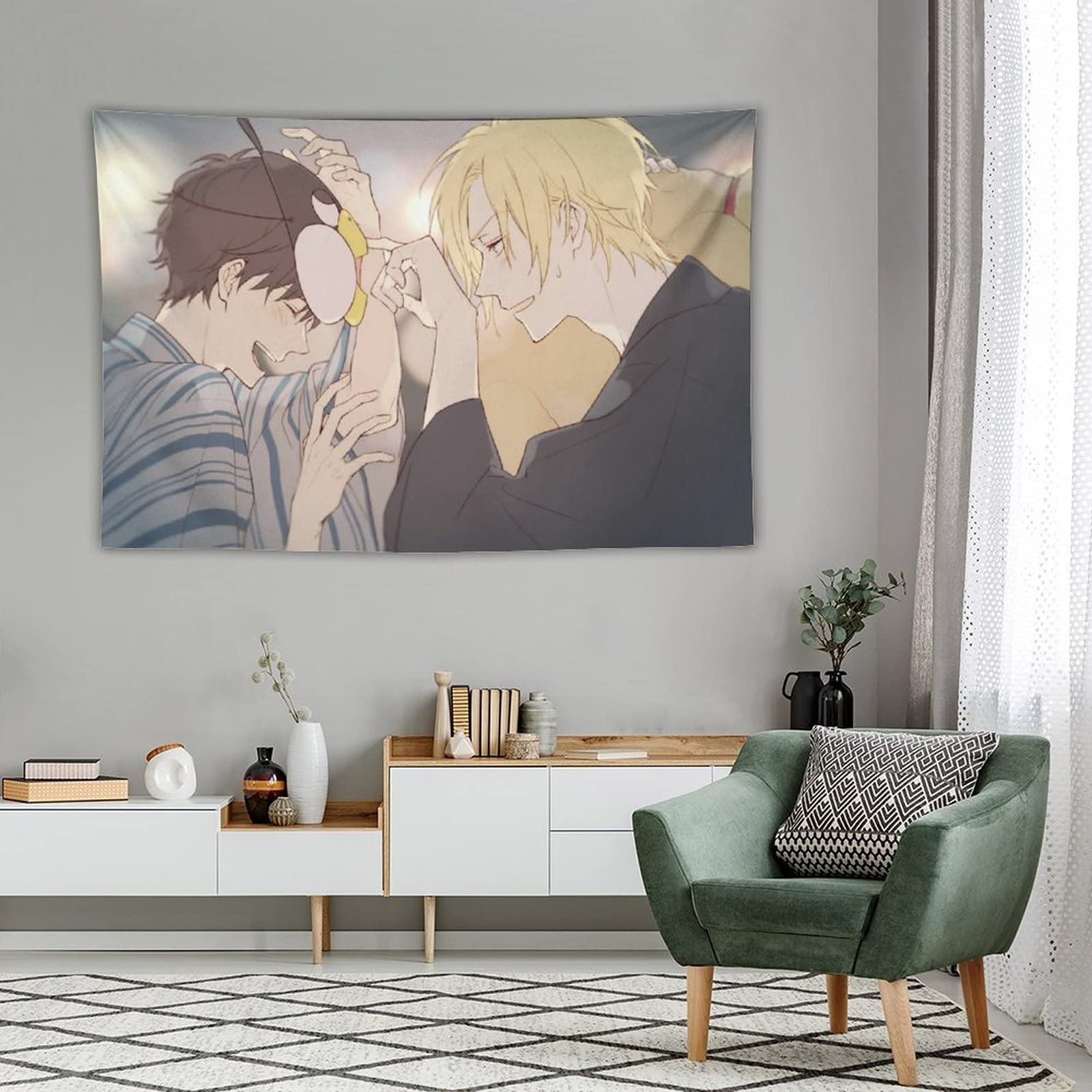 Amazon.co.jp: タペストリー かわいいアニメ柄 BANANA FISH