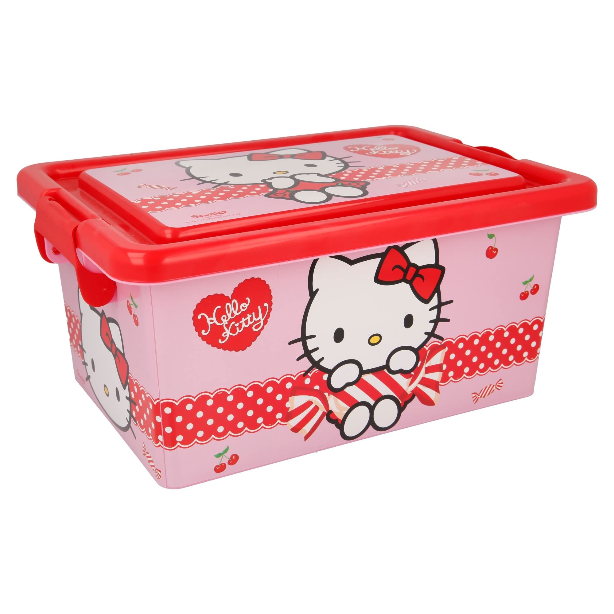 Hello Kitty Disney Hello Kitty Cherry Jam Storage Container, 7 Litre Capacity, Pink/Red