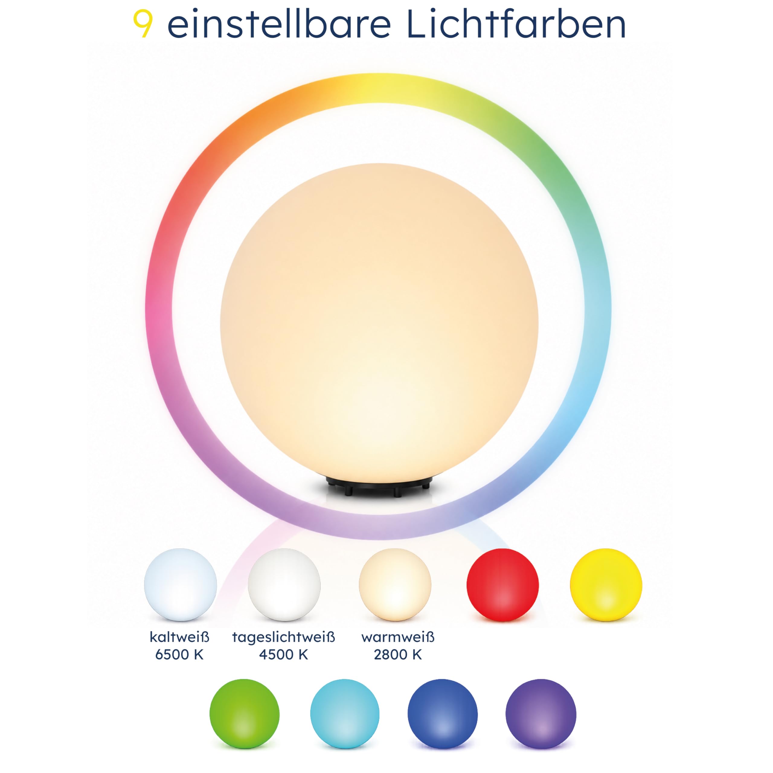 Esotec Solar Leuchtkugel Solarkugel Gartenleuchte Farbwechsel Außen 106110