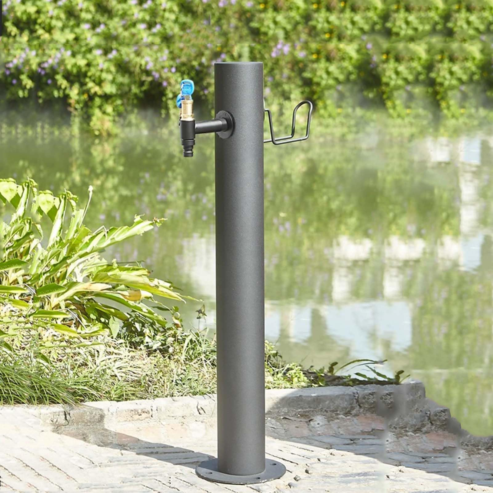 BHGFYXBS Stainless Steel Freestanding Garden Water Column With Faucet - Freeze Crack Vertical Water Column Outdoor Hose Stand For Car Washing And Watering,size_name-20.5 * 86cm kit E
