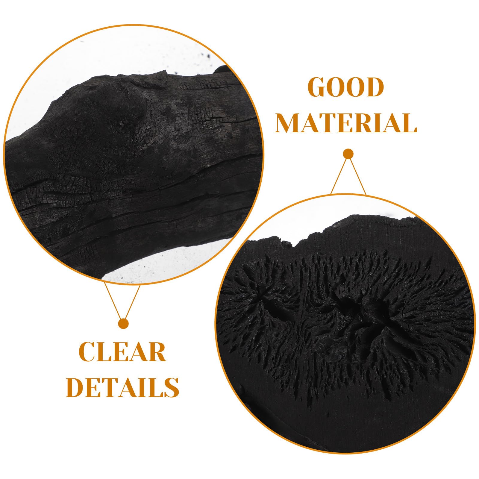 Carbón para Barbacoa de Madera de Fruta Negro, Briquetas de Carbón Natural para Asar Combustión Prolongado, Adecuado para Parrillas y Chimeneas