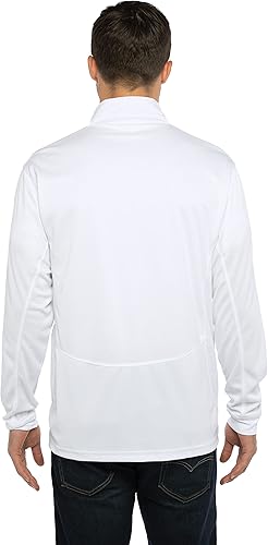 Miniatura 2 de Vantage Apparel Sudadera estándar universitaria micro malla rendimiento blanco 14 cremallera para hombre