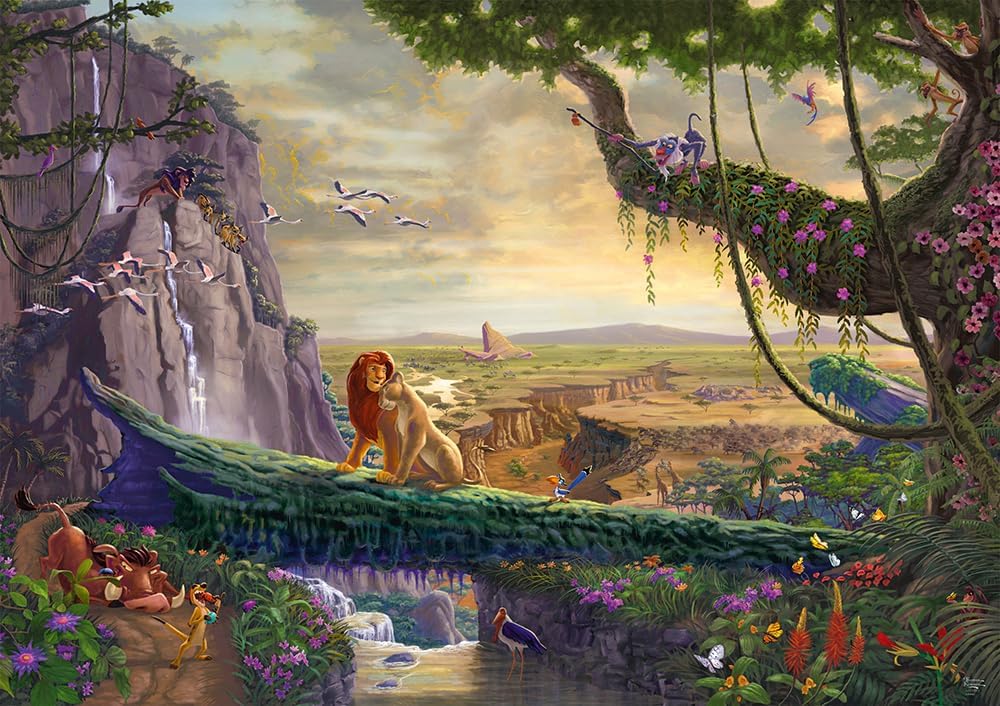 Schmidt Spiele 57396 Thomas Kinkade, Disney, The Lion King, Return to Pride Rock, 6000 Piece Puzzle
