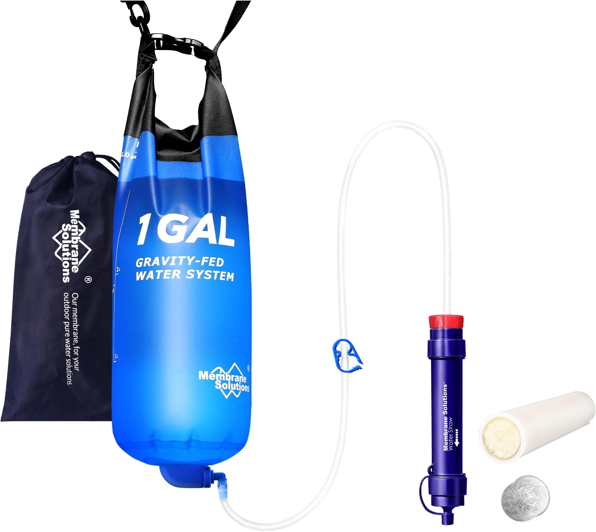 Amazon.com: Membrane Solutions 1 Gallon Gravity Water Filter with 1 ...