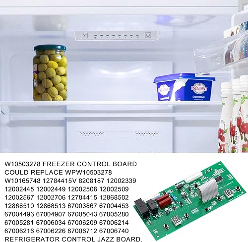 Miniatura 5 de WPW10503278 Tablero de control electrónico para refrigerador (Jazz) para Whirlpool, Kenmore, Maytag W10503278 12784415, 12868513, AP6022400,