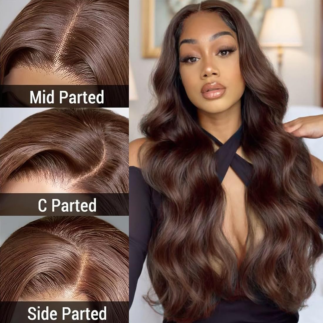30 Inch Ombre Honey Blonde 5x5 HD Lace Closure Wigs Body Wave Human Hair Wig P4/30 Pre Plucked Weave Human Hair 200% Density For Black Woman