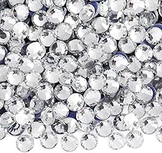 6000PCS Hotfix Rhinestones Bulk, Clear Rhinestones for Crafts Clothes,Hotfix Crystals DIY Decoration, SS10, 2.7-2.9mm