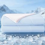Exclusivo Mezcla Cooling Comforter King Size Navy, Lightweight Summer Blanket for Hot Sleepers, Soft Breathable Cool Bedding Duvet for Night Sweats, 104"x90" | Lightweight Soft Breathable Summer Cooling Blanket, Double-Sided Cooling Fabric, Designed 