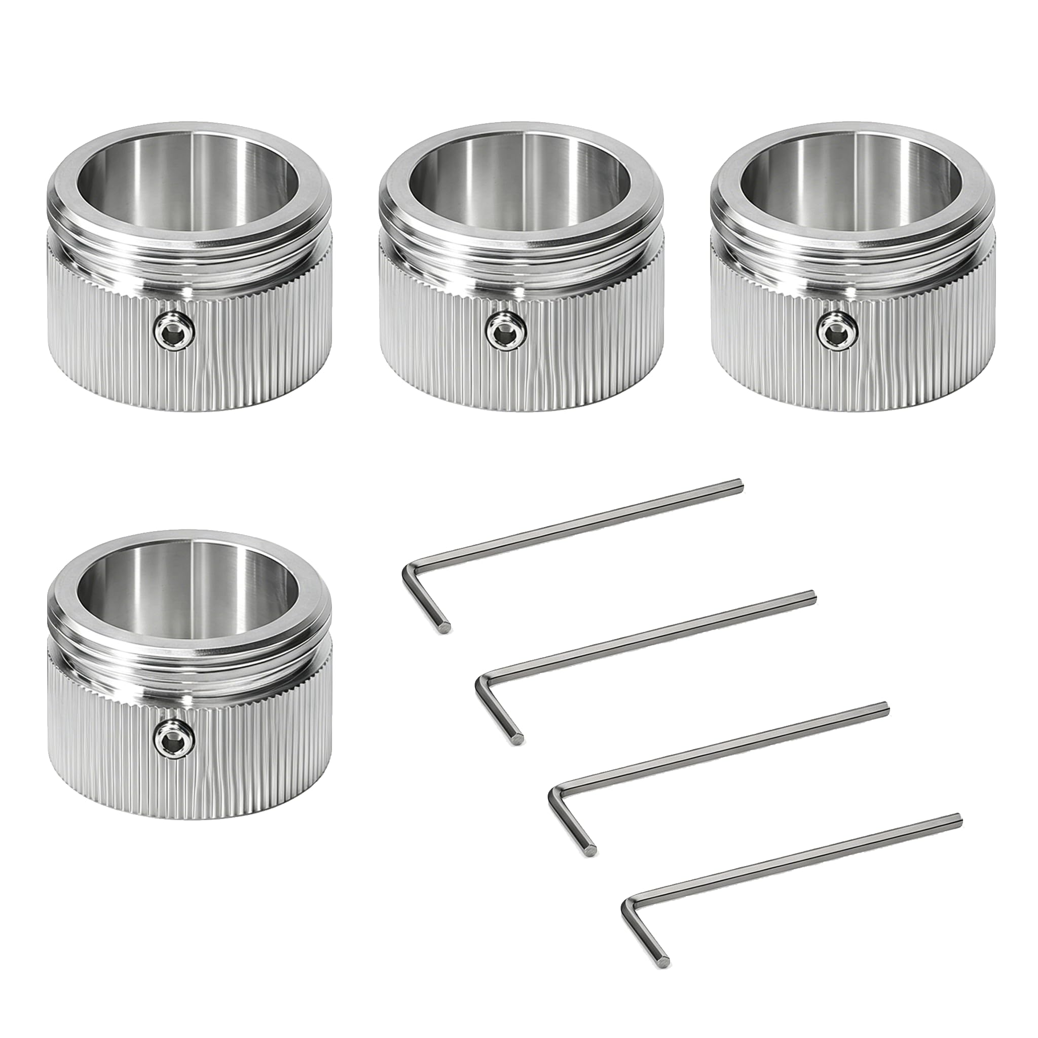 4 Stück Adapter Thermostatventil Heizkörper, Konverter Heizkörperventil, Edelstahl, Kopfteil, Umwandlungsset Heizungsventil M30 x 1,5, Edelstahl 304, einfache Installation mit Schlüssel