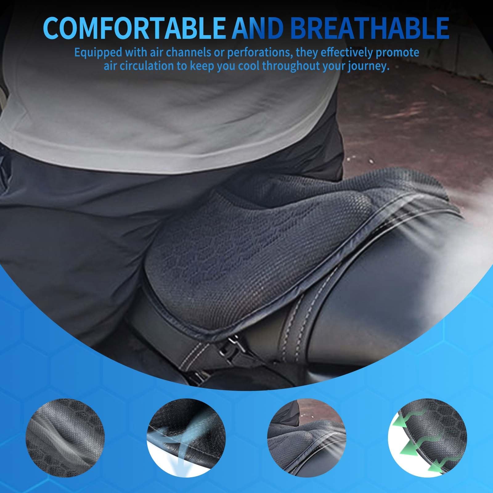 Cuscino Sella Moto per Ducati Scrambler Icon 2015-, Coprisella Protezione Imbottitura Traspirante Antiscivolo Comfort Assorbimento Urti