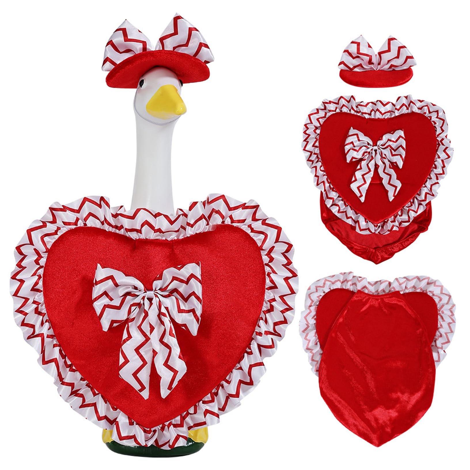Décorations Saint-Valentin pour pelouse et jardin avec habits d'oie 23 pouces