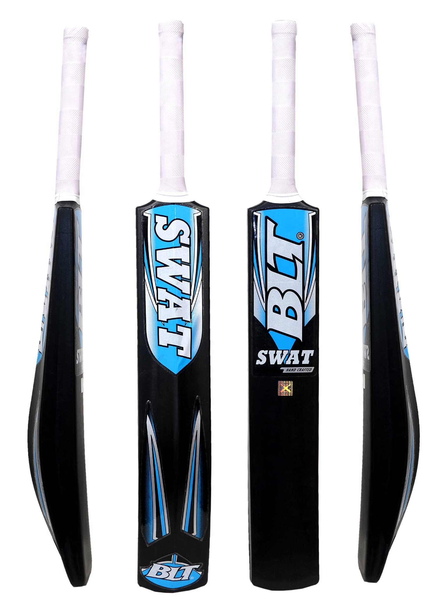 BLT Hard Plastic Cricket BAT SWAT PVC Hard Plastic BAT Jumbo Alloy Fiber PVC Tennis Ball BAT Black Cricket BAT for 12-15 Age Group and Above Thick Blade (MOTA) Cricket BAT Tennis Ball Play BAT