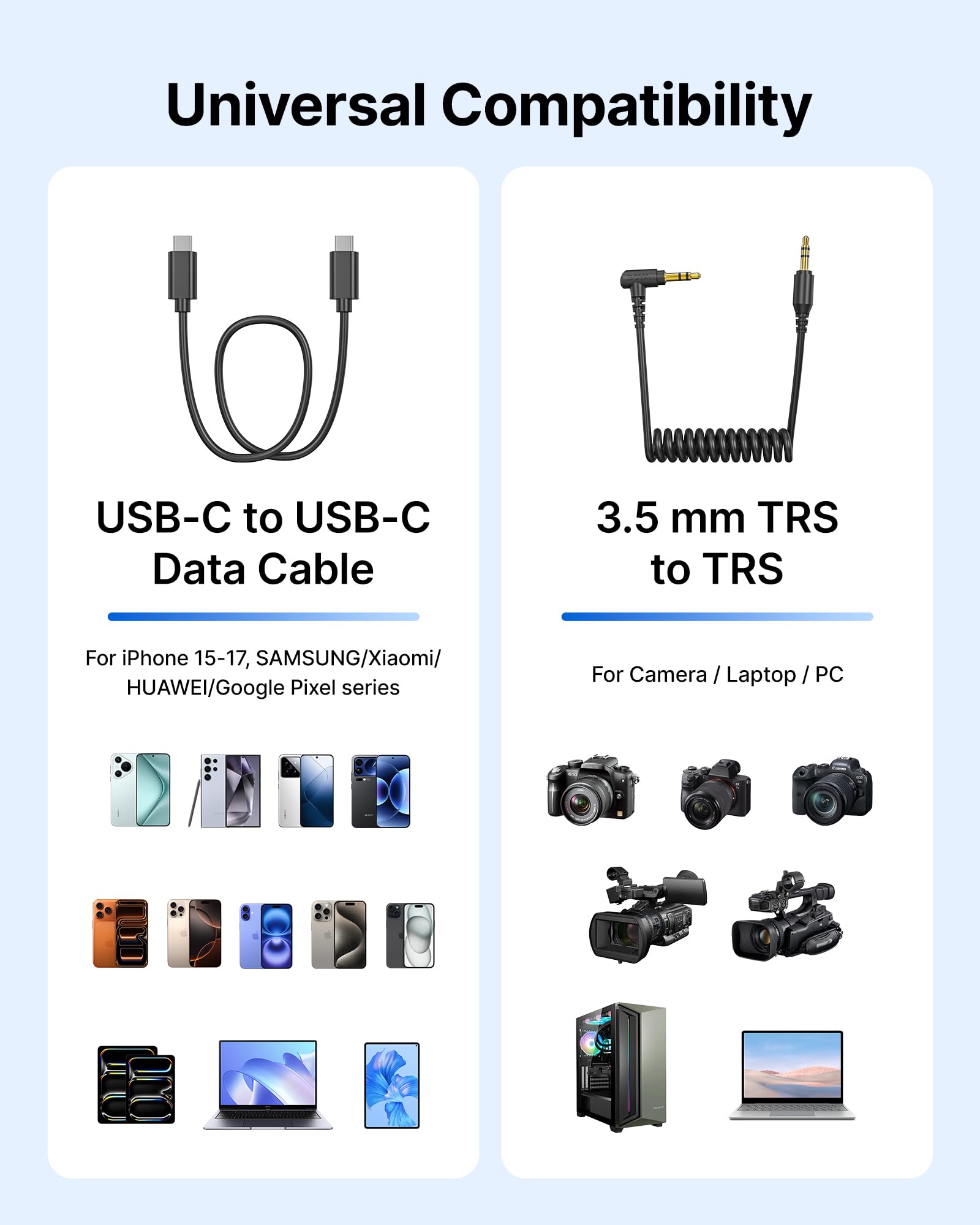 BOYA BY-MM1 AI On-Camera Shotgun Mic with AI Noise Cancellation, APP Control with EQ Presets & Gain, Supercardioid Pickup, 30Hrs Battery, Dual 3.5mm/USB-C, Microphone for Camera, DSLR, iPhone, Android