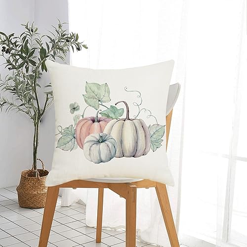 Miniatura 6 de Juego de 2 fundas de almohada decorativas de dalia azul marino y verde salvia de 18 x 18 pulgadas, para primavera y verano, para exteriores, diseño