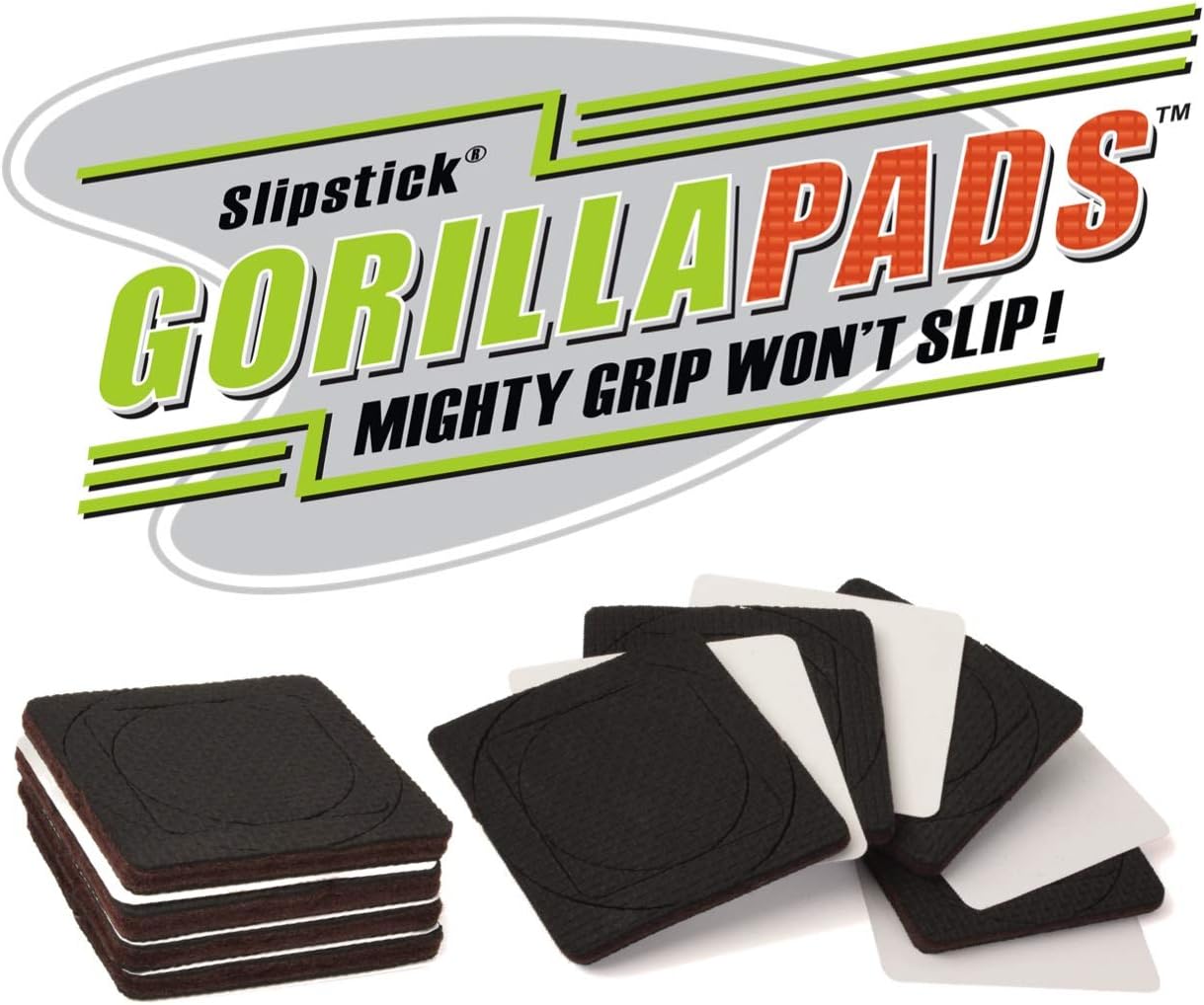 Slipstick CB146 Rubber Pads, 2.5 Inch, Black, 8 Count