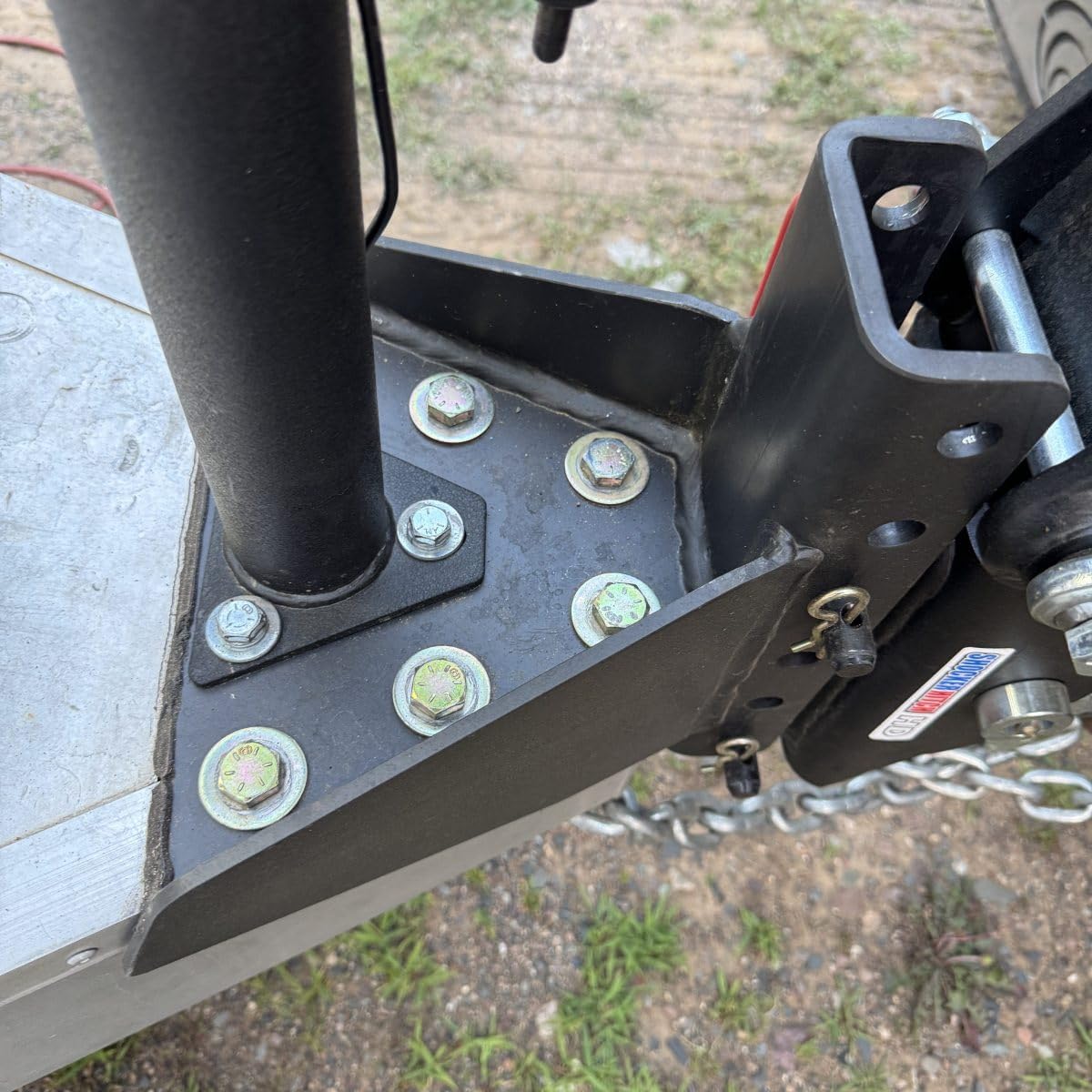 Vertical Channel Weld On Tongue Adapter for Trailer A-Frames - up to 20,000 lbs GTW, Components Only - 2 Sides, Base & Vertical Channel