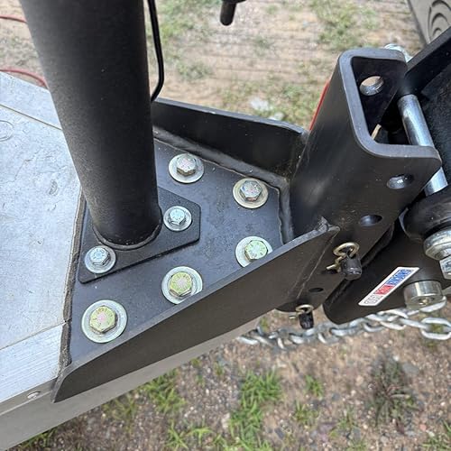 Miniatura 6 de Shocker Hitch Adaptador de lengua de soldadura de canal vertical para marcos A de remolque, hasta 20,000 libras GTW, completamente soldado