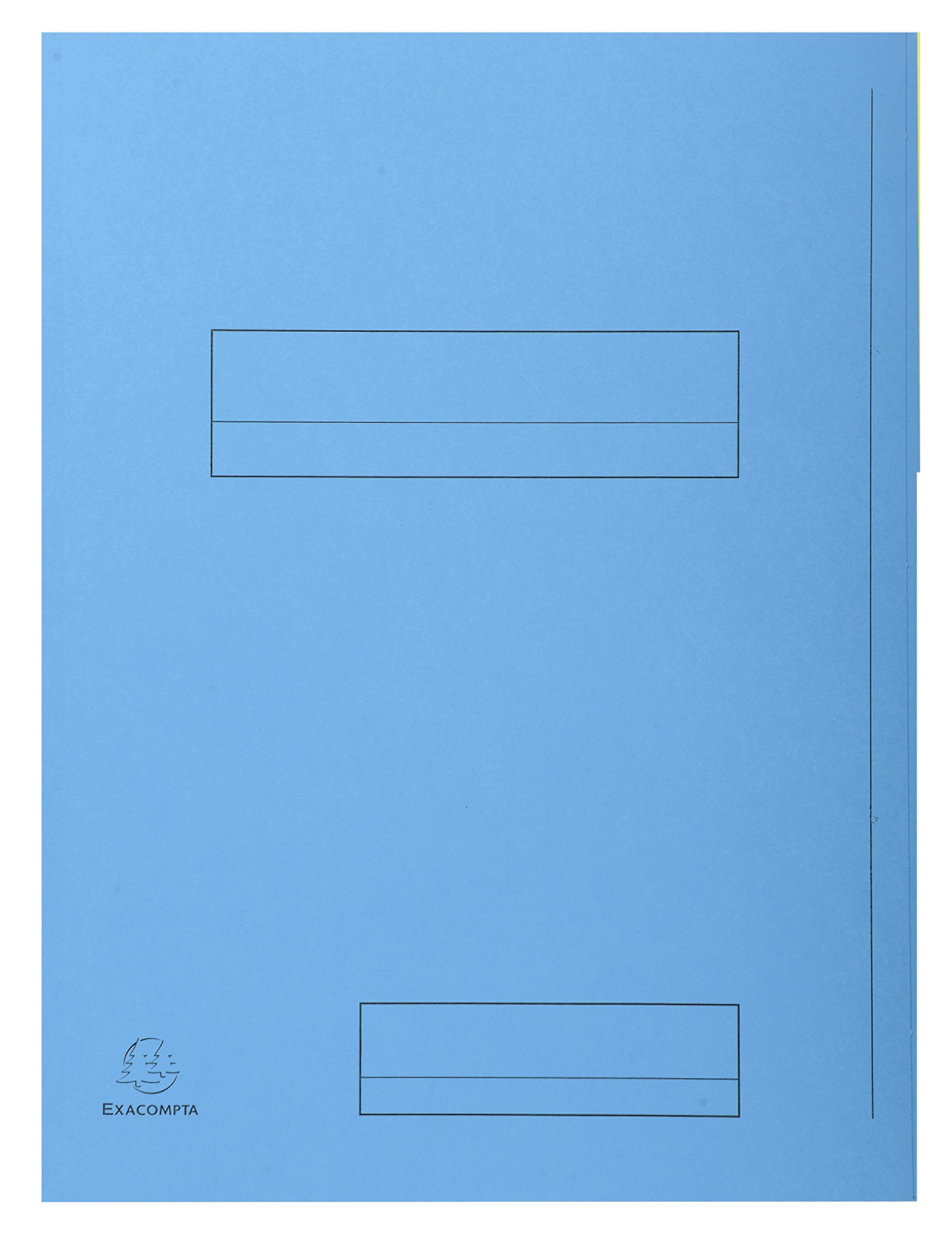 Exacompta - Réf. 335000E - Paquet de 50 chemises rigides imprimées avec 2 rabats SUPER 210 g/m² - couleurs pastel - chemises certifiées PEFC™- dimensions 24 x 32cm pour format A4- 5 couleurs assorties