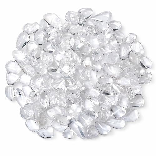 realideas Chips de cuarzo natural transparente de 2.2 libras, grava decorativa a granel para acuario