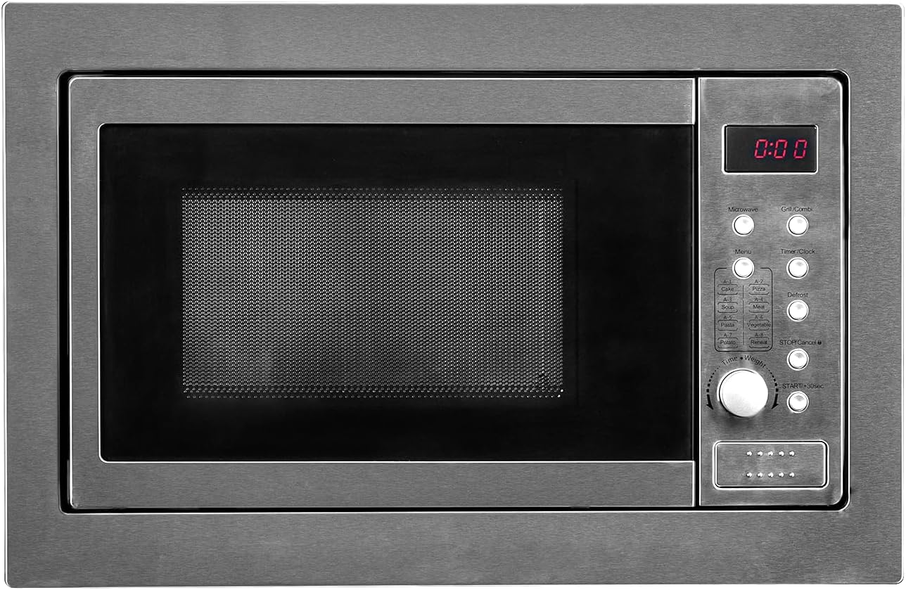 SIA 25L Integrated Built in Microwave & Grill Stainless Steel Digital