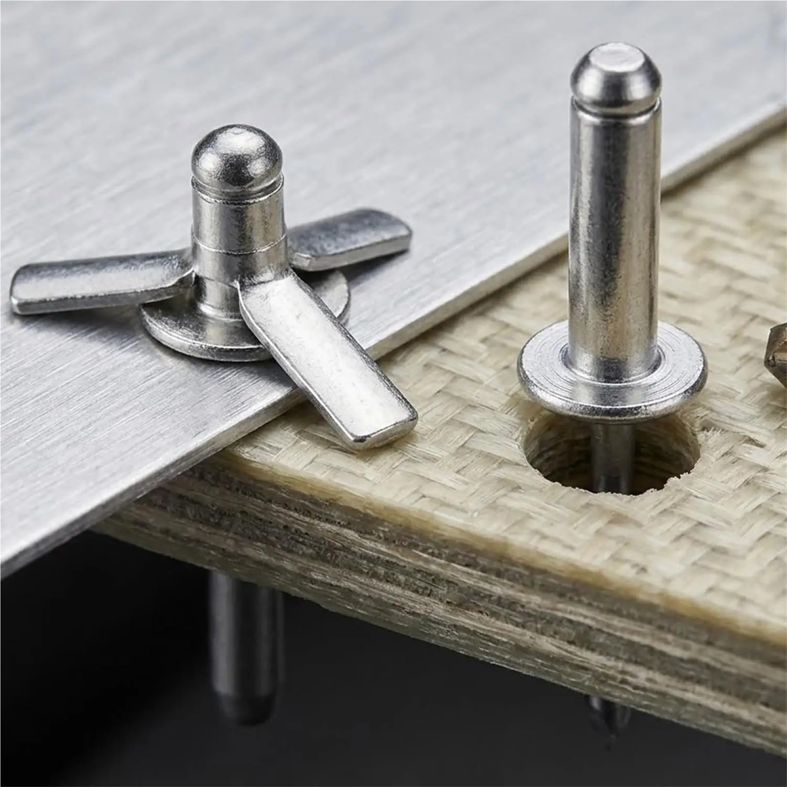 Remaches ciegos de cabeza redonda, Kit surtido de remaches pop ciegos triples de aluminio, cabeza redonda, 50-300 piezas, 3,2x14mm, 4x21mm(3.2mm,300PCS)